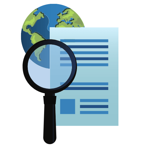 Magnifying glass analyzing Pala IT Terms and Conditions